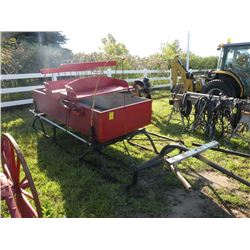 4 person sleigh w/metal runners, from estate