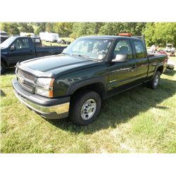 2003 Chev 2500 4x4, County Owned SN#-1GCGK29U33Z281902