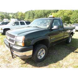 2004 Chev 2500 HD, County Owned SN#-1GCHK24U74E187140
