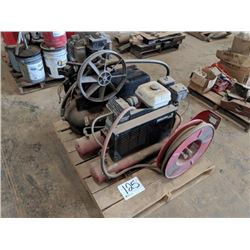 135 PSI COMPRESSOR AND MI-TM COMPRESSOR W/ HOSE REEL
