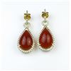 Image 1 : 18CAI-37 FIRE OPAL EARRINGS