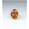 Image 3 : 18CAI-18 CITRINE & DIAMOND RING