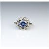 Image 2 : 18CAI-29 TANZANITE & DIAMOND RING