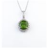 Image 1 : 18CAI-31 PERIDOT & DIAMOND PENDANT
