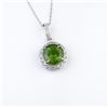 Image 2 : 18CAI-31 PERIDOT & DIAMOND PENDANT