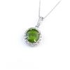 Image 3 : 18CAI-31 PERIDOT & DIAMOND PENDANT