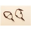 Image 1 : 18KO-38 SOUTHWESTERN SPURS SILVER INLAY LEATHER