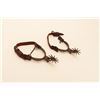 Image 2 : 18KO-38 SOUTHWESTERN SPURS SILVER INLAY LEATHER