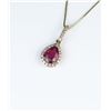 Image 1 : 18CAI-51 RUBY & DIAMOND PENDANT