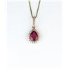 Image 2 : 18CAI-51 RUBY & DIAMOND PENDANT