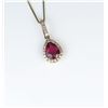 Image 3 : 18CAI-51 RUBY & DIAMOND PENDANT