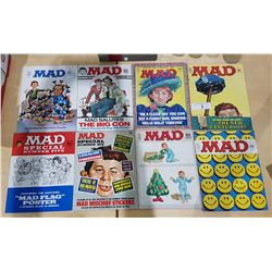 8 VINTAGE 1970'S MAD MAGAZINES