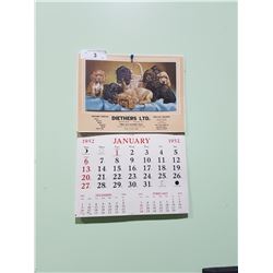ORIGINAL 1952 CALENDAR