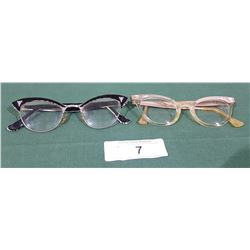 2 PAIRS OF VINTAGE CAT-EYE LADIES EYE GLASSES