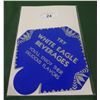 Image 1 : VINTAGE UN-USED WHITE EAGLE BEVERAGES CARDBOARD BOTTLE TOPPER