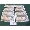 Image 1 : EIGHT 1973 ONE DOLLAR BILLS