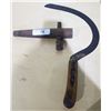 Image 1 : ANTIQUE HAND SCYTHE & ANTIQUE WOOD BARREL TAP