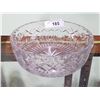 Image 1 : CRYSTAL BOWL W/ETCHED FLOWER DESIGN