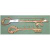 Image 1 : 2 BRASS WALL KEY HOOKS