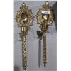 Image 1 : PAIR BRASS CANDLE WALL SCONCES