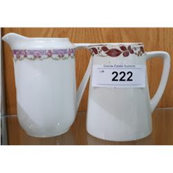 TWO VINTAGE ENGLISH MILK PITCHERS