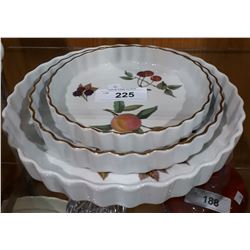 3 ROYAL WORCESTER EVESHAM FLAN PANS