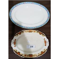 2 VINTAGE ENGLISH PLATTERS