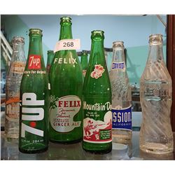 LOT OF 6 VINTAGE COLLECTIBLE POP BOTTLES