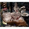 Image 1 : VINTAGE RUBY FLASH GLASS DRESSER SET W/BIRD MOTIF