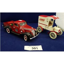 2 DIE CAST TRUCK COIN BANKS