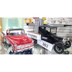2 DIE CAST TRUCK COIN BANKS