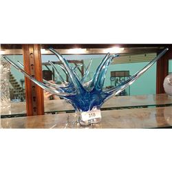 VINTAGE MID CENTURY MODERN CHALET ART GLASS CENTRE PIECE
