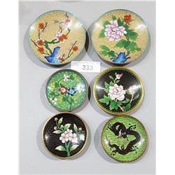 6 PCS CLOISONNE