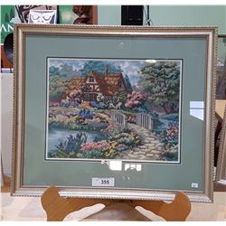 THREE FRAMED NEEDLEPOINTS