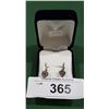 Image 1 : STERLING SILVER MARCASITE & AMETHYST EARRINGS