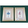 Image 1 : PAIR FRAMED BALLERINA NEEDLEPOINTS