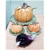 Image 1 : 8 FITZ & FLOYD AUTUMN THEMED SERVING PIECES