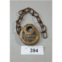 VINTAGE CHAMPION 6 LEVER LOCK