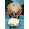 Image 1 : HAND PAINTED NIPPON CAKEPLATE & NORITAKE BOWL