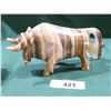 Image 1 : CARVED ONYX BULL FIGURE