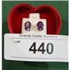 Image 1 : STERLING SILVER AMETHYST EARRINGS