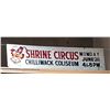 Image 1 : VINTAGE HAND PAINTED SHRINE CIRCUS SIGN