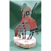 Image 1 : MOHAVE ENAMEL ON METAL SCULPTURE OF A SCOUT ON SANDSTONE BASE