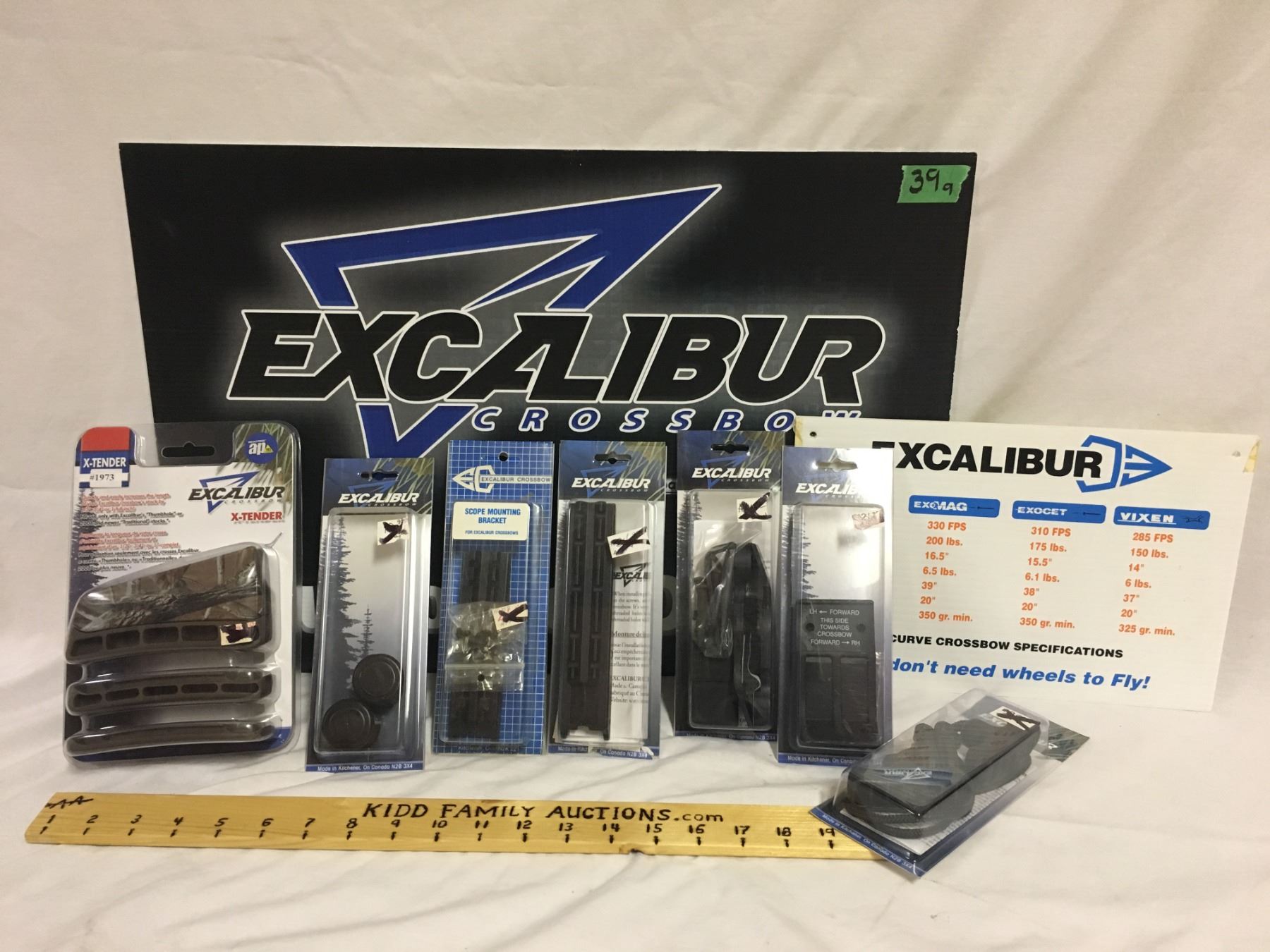 Excalibur Accessory Chart GR OF 9, EXCALIBUR CROSSBOWS ACCESSORIES LOT