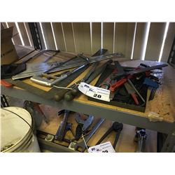 SHELF LOT OF ASSORTED TOOLS