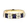 Image 2 : 0.60 ctw Sapphire and Diamond Ring - 14KT Yellow Gold