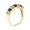 Image 4 : 0.60 ctw Sapphire and Diamond Ring - 14KT Yellow Gold