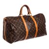 Image 8 : Louis Vuitton Monogram Canvas Leather Keepall 50 cm Bandouliere Duffle Bag