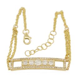 0.24 ctw Diamond Bracelet - 14KT Yellow Gold