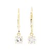 Image 2 : 0.75 ctw Diamond Earrings - 14KT Yellow Gold
